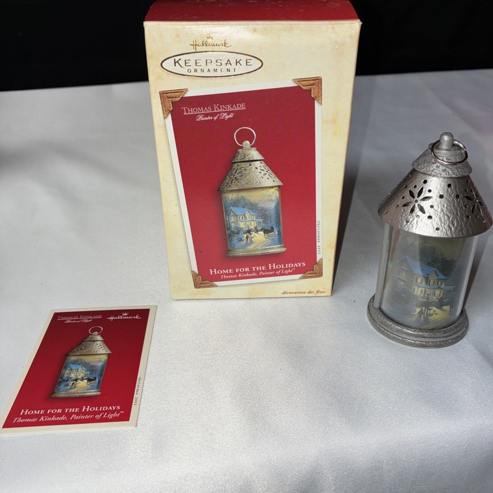 2003 Hallmark Keepsake Thomas Kinkade Home For The Holidays Light Up Ornament
